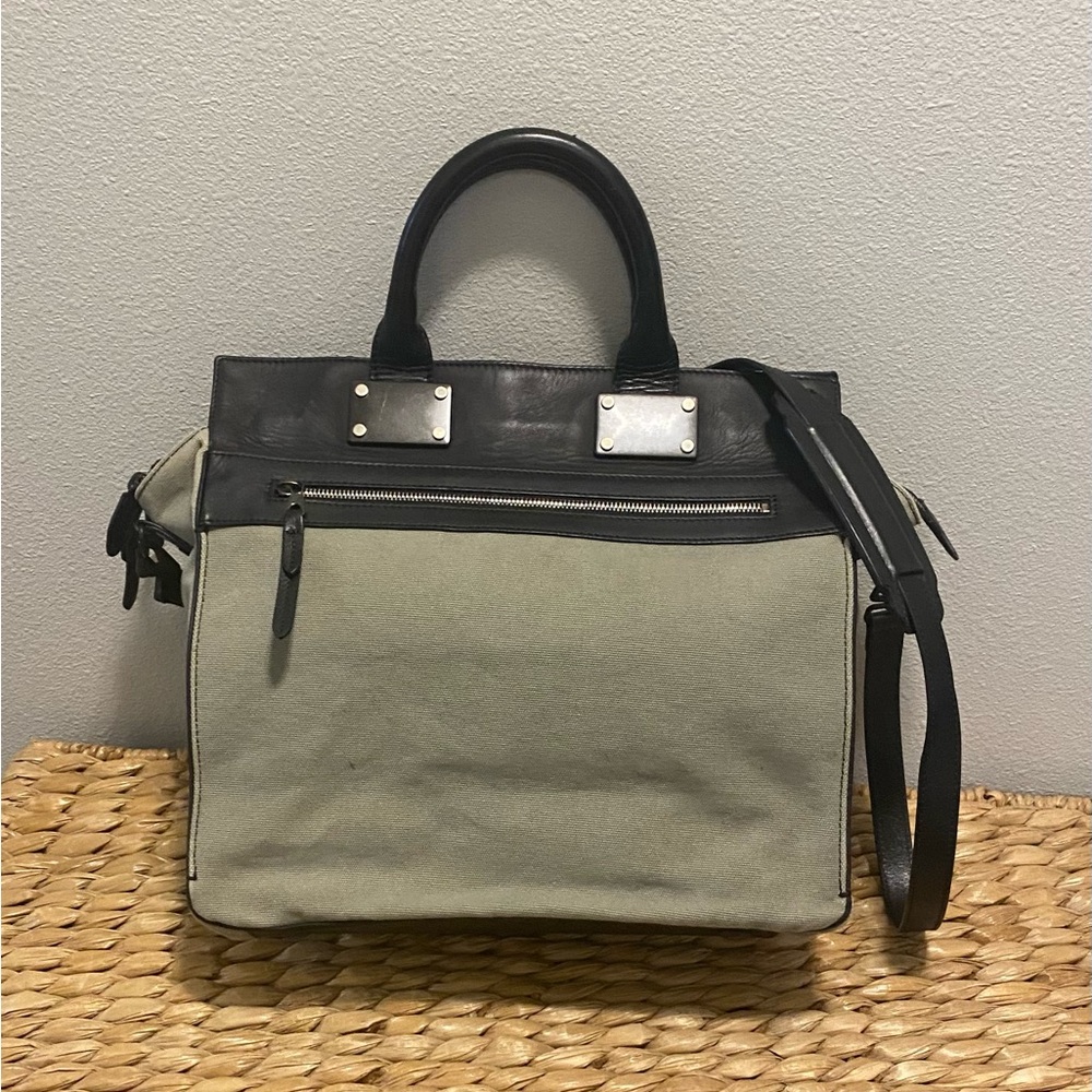 Rag & Bone Leather-Trimmed Canvas Pilot Bag - Picture 2 of 8